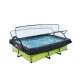 lime zwembad 220x150x65 filterpomp en overkapping