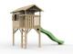 tree hut voorkant met glijbaan